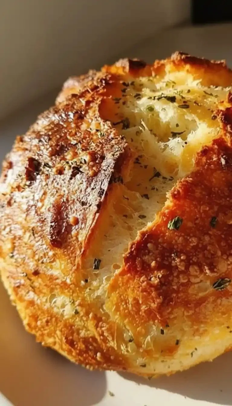 Garlic Herb Dutch Oven Bread