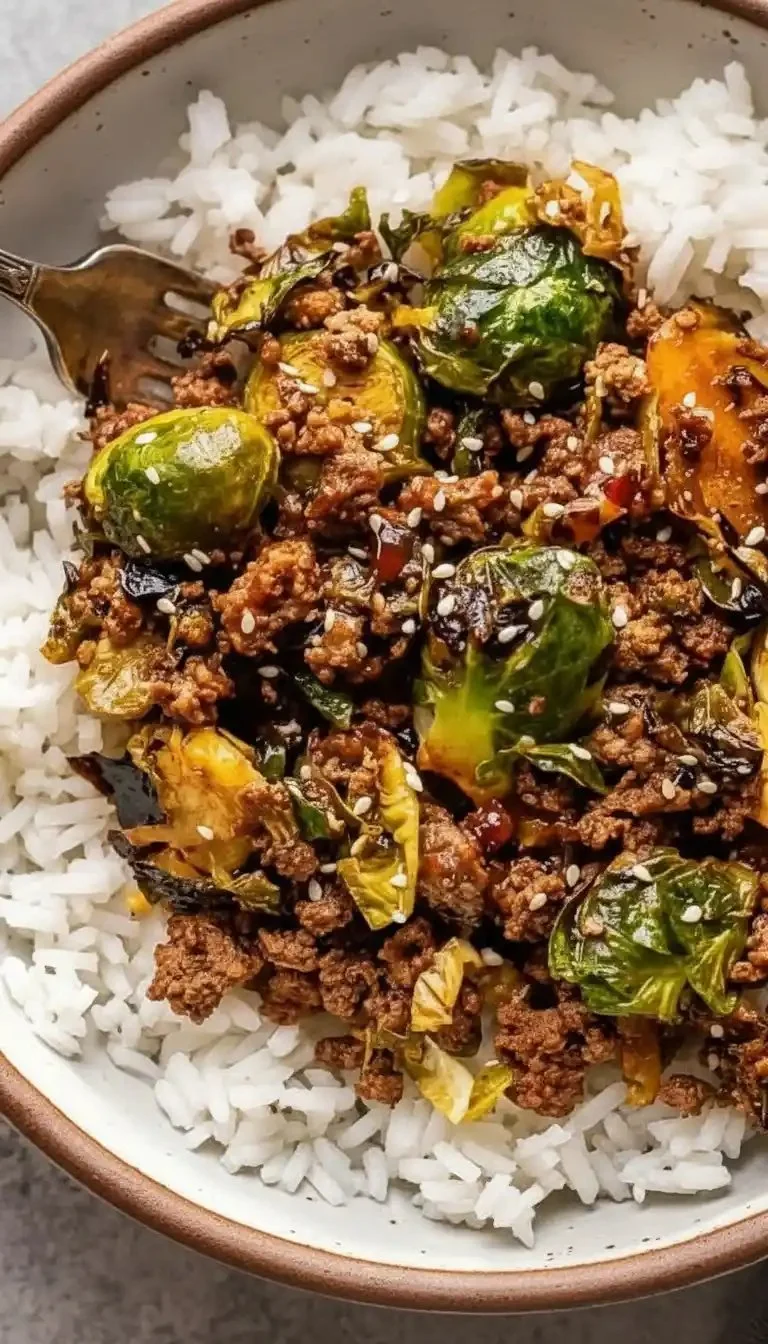 Ground Beef and Brussels Sprouts | Beef recipes, Healthy dinner recipes, Beef dinner