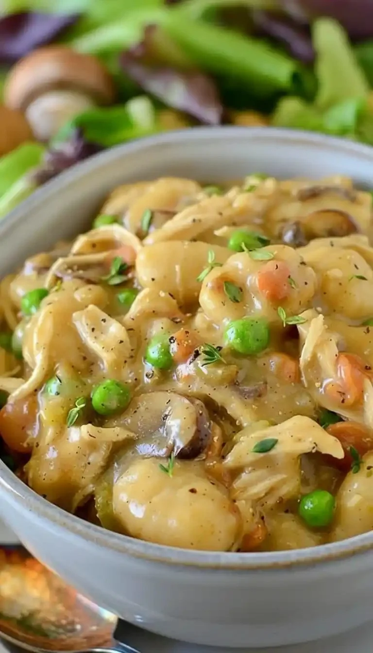 One Pot Gnocchi Chicken Pot Pie