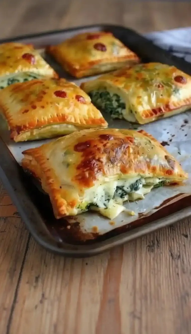 Delicious spinach stuffed pie with flaky crust and vibrant filling