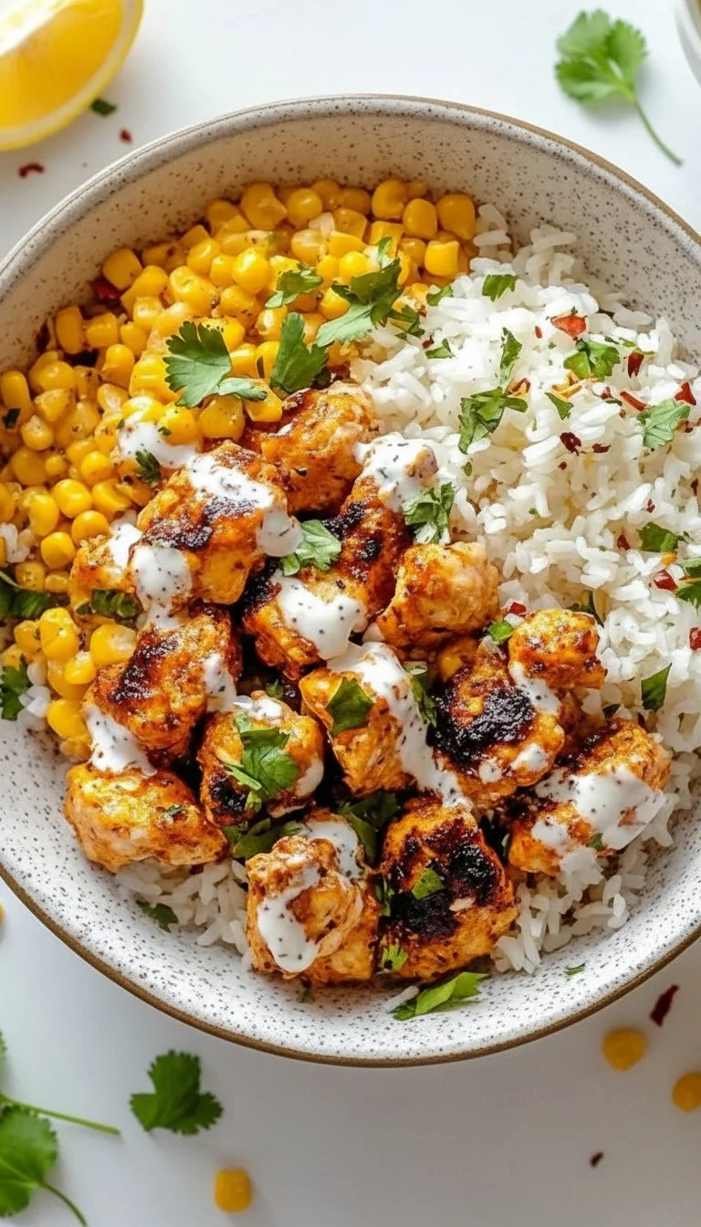 Street Corn Chicken Rice Bowl