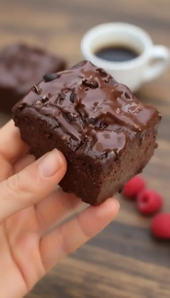 Delicious vegan sweet potato brownies served on a plate.