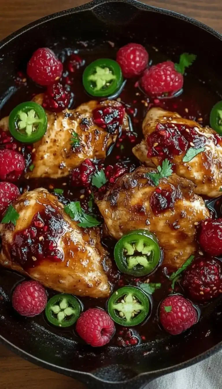 Sweet & Spicy Jalapeño Raspberry Chicken