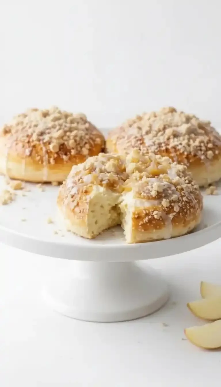 Buns Streusel au Cheesecake aux Pommes