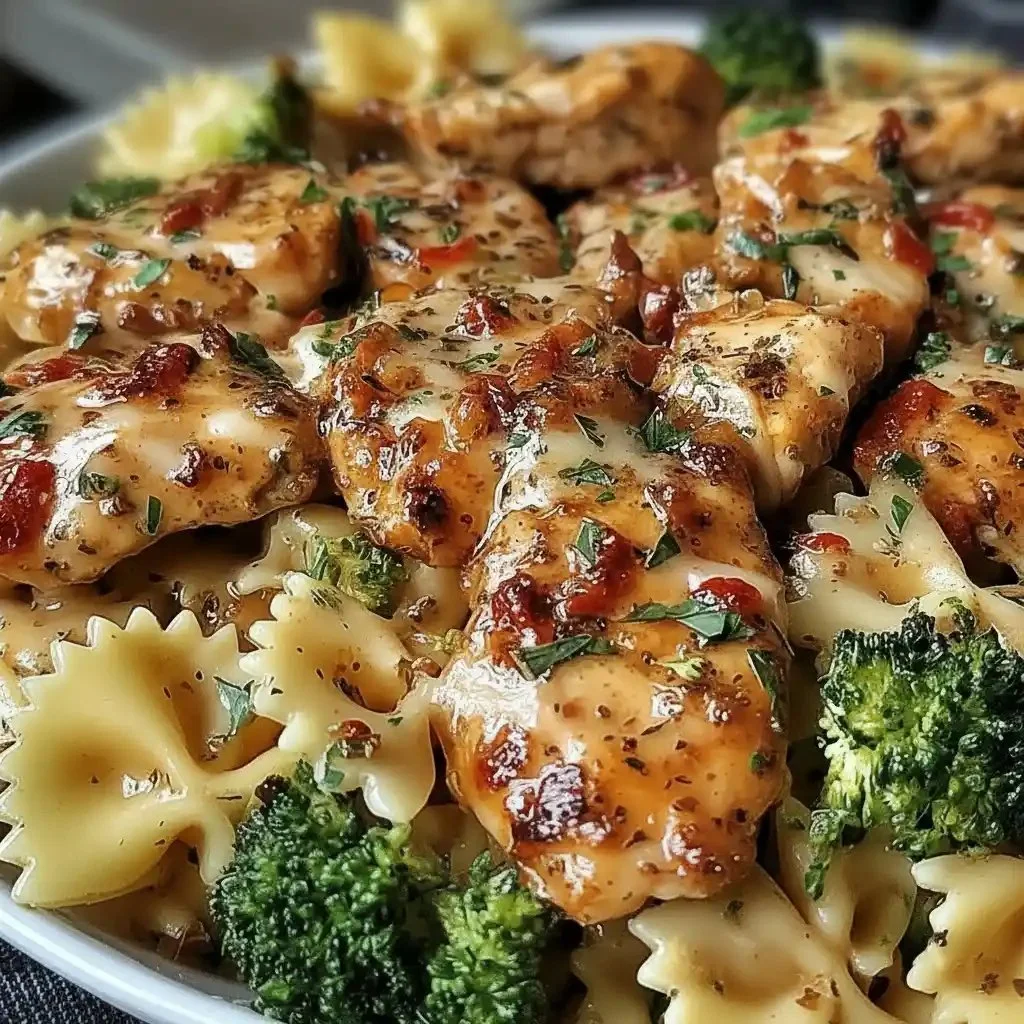 Cowboy Butter Lemon Bowtie Chicken with Broccoli