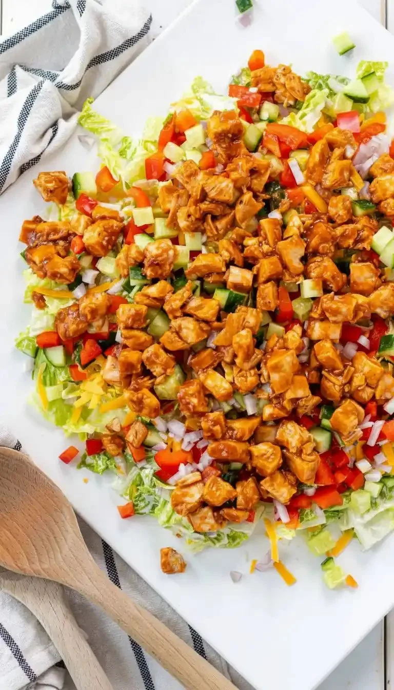 Delicious Honey Hot Chicken Salad with a perfect blend of sweet and spicy flavors.